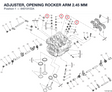 ADJUSTER, OPENING ROCKER ARM 2.45 MM 84010102A diagram position