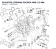 ADJUSTER, OPENING ROCKER ARM 2.75 MM 84010163A diagram position