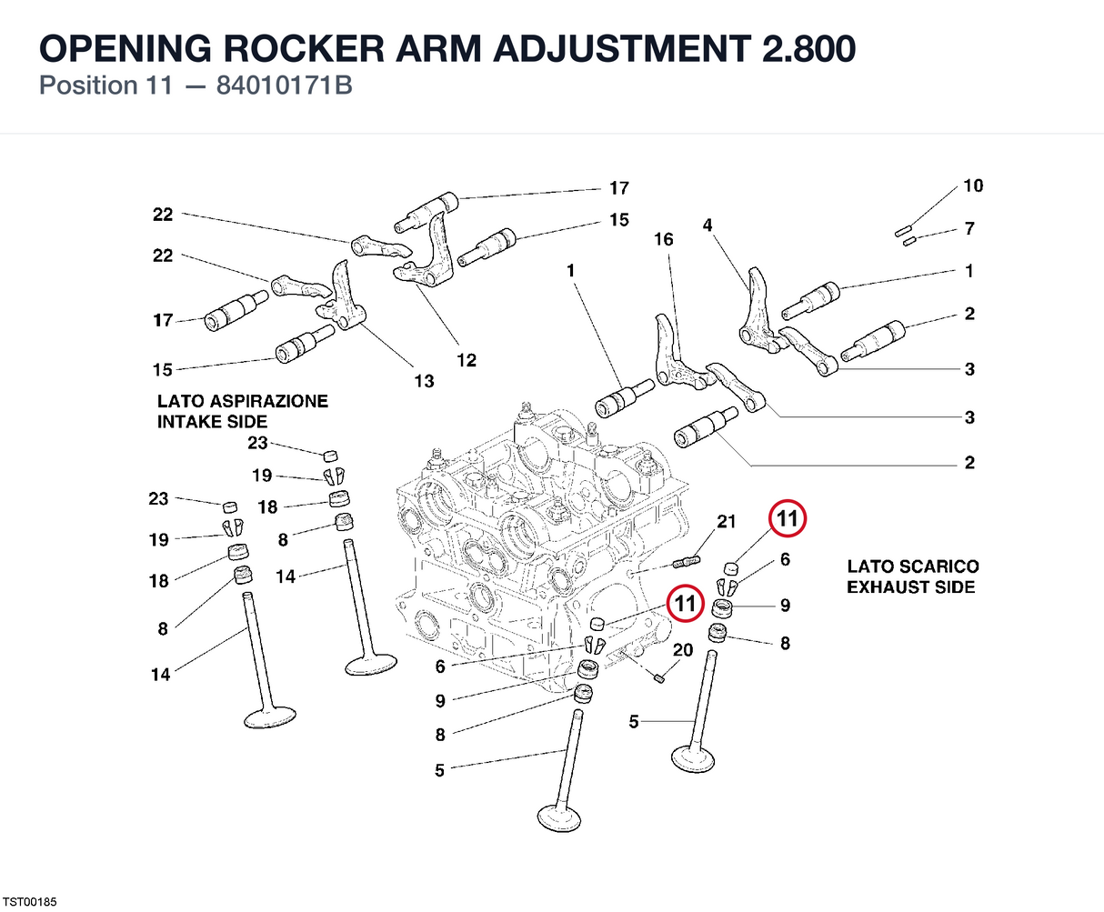 OPENING ROCKER ARM ADJUSTMENT 2.800