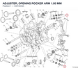 ADJUSTER, OPENING ROCKER ARM 1.95 MM 84010343A diagram position