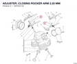ADJUSTER, CLOSING ROCKER ARM 2.20 MM