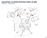 ADJUSTER, CLOSING ROCKER ARM 2.35 MM