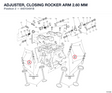 ADJUSTER, CLOSING ROCKER ARM 2.60 MM