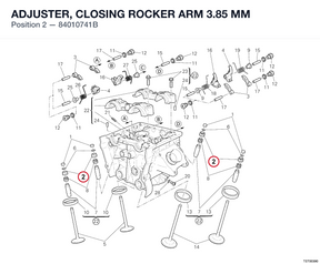 ADJUSTER, CLOSING ROCKER ARM 3.85 MM