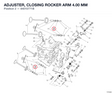 ADJUSTER, CLOSING ROCKER ARM 4.00 MM
