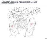 ADJUSTER, CLOSING ROCKER ARM 4.15 MM