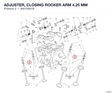 ADJUSTER, CLOSING ROCKER ARM 4.25 MM