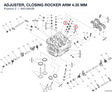 ADJUSTER, CLOSING ROCKER ARM 4.35 MM 84010842B diagram position