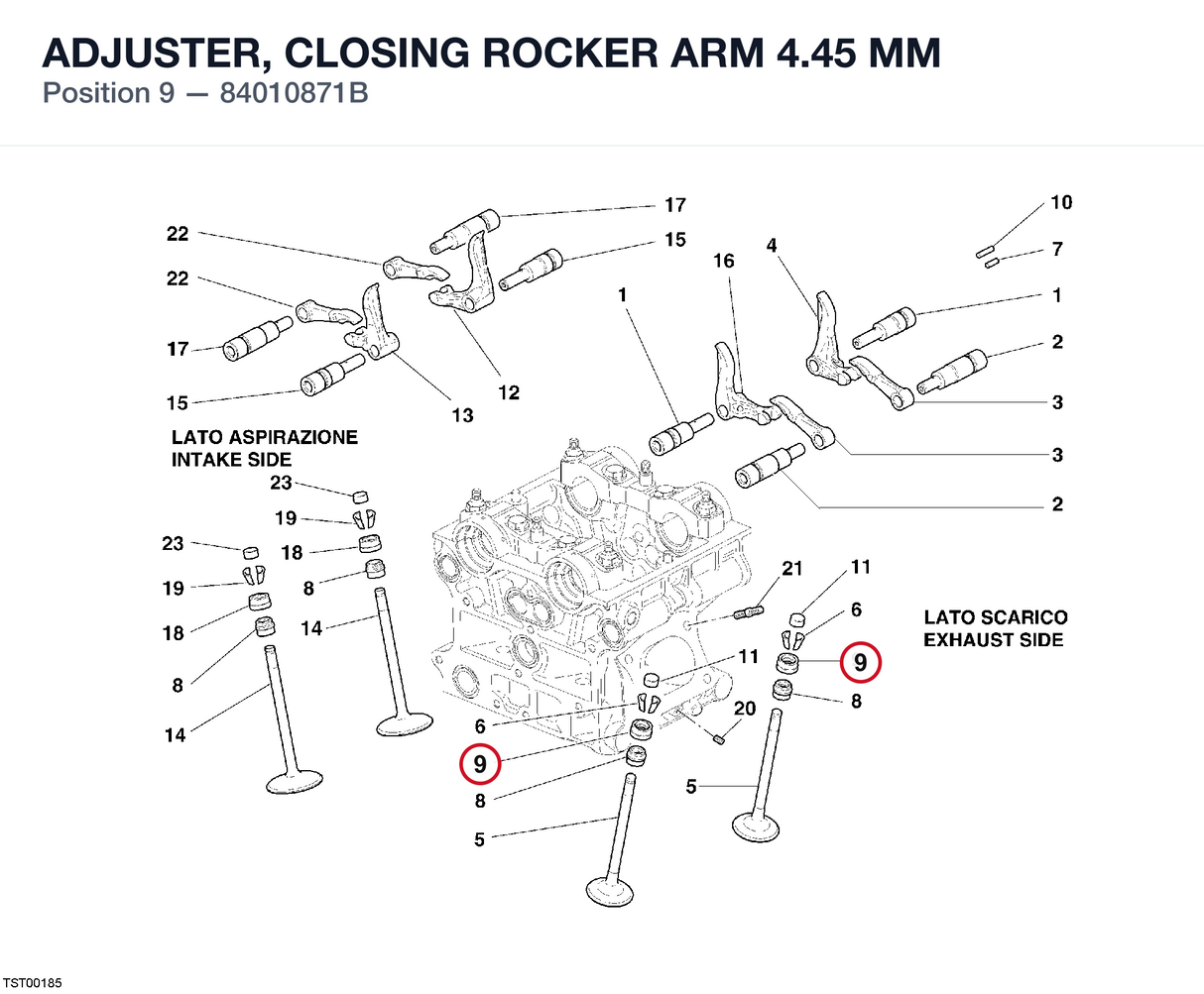 ADJUSTER, CLOSING ROCKER ARM 4.45 MM
