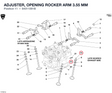 ADJUSTER, OPENING ROCKER ARM 3.55 MM