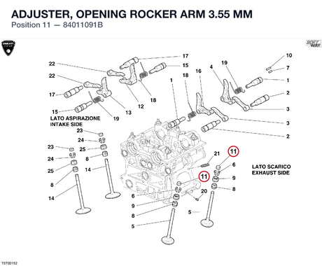 ADJUSTER, OPENING ROCKER ARM 3.55 MM