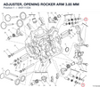 ADJUSTER, OPENING ROCKER ARM 3.85 MM 84011133A diagram position