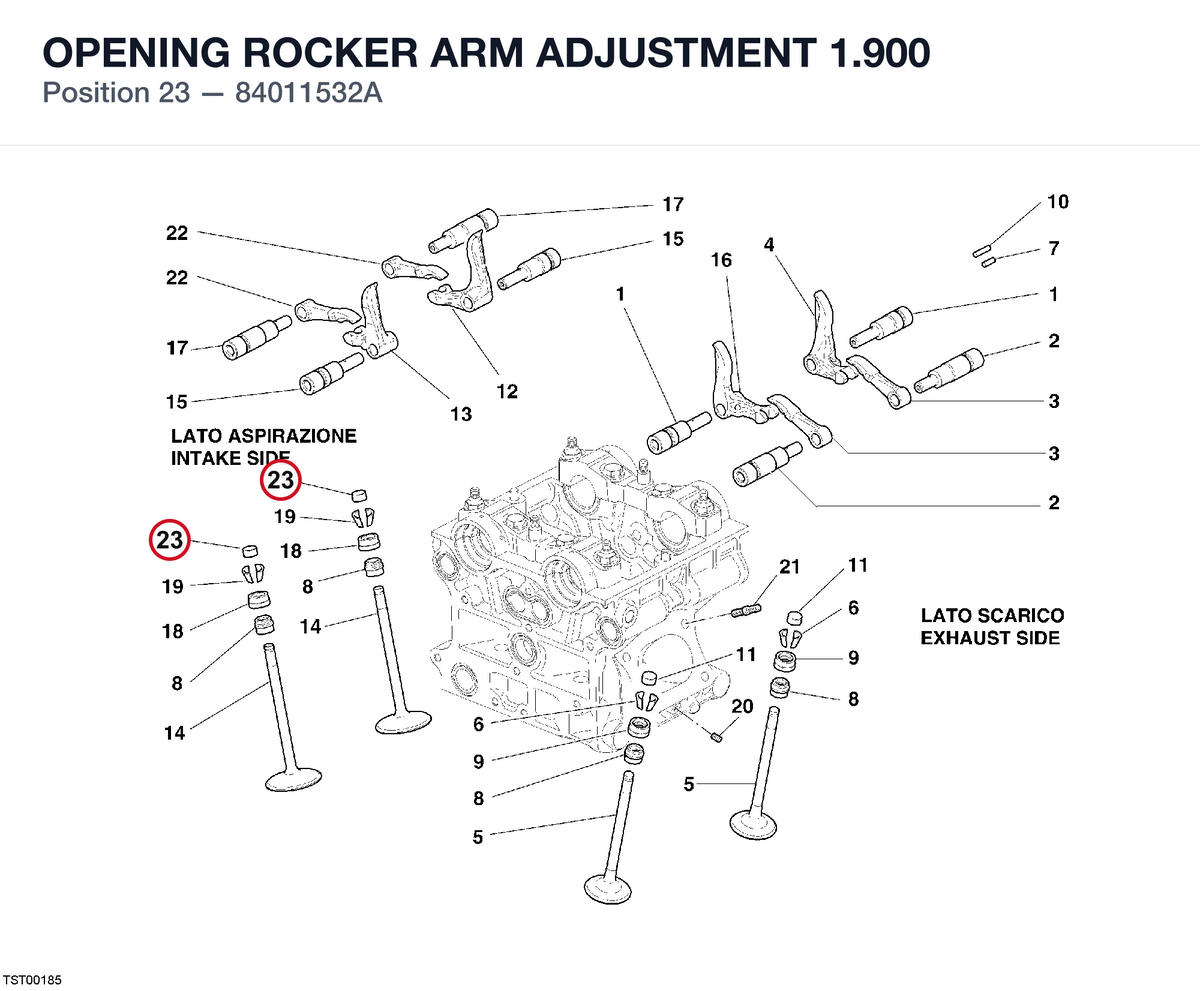 OPENING ROCKER ARM ADJUSTMENT 1.900