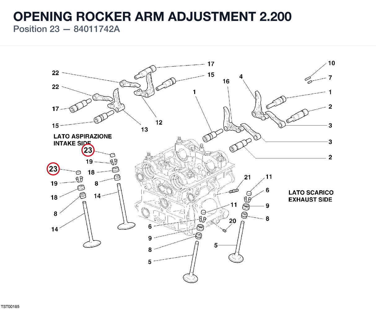 OPENING ROCKER ARM ADJUSTMENT 2.200
