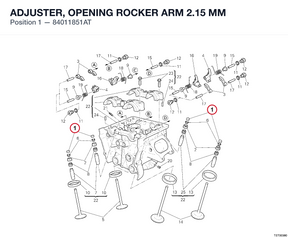ADJUSTER, OPENING ROCKER ARM 2.15 MM 84011851AT diagram position