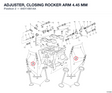 ADJUSTER, CLOSING ROCKER ARM 4.45 MM 84011861AA diagram position
