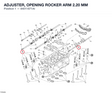 ADJUSTER, OPENING ROCKER ARM 2.20 MM