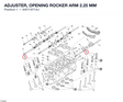ADJUSTER, OPENING ROCKER ARM 2.25 MM 84011871AJ diagram position