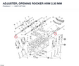 ADJUSTER, OPENING ROCKER ARM 2.30 MM