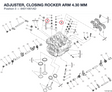 ADJUSTER, CLOSING ROCKER ARM 4.30 MM 84011901AD diagram position