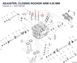 ADJUSTER, CLOSING ROCKER ARM 4.35 MM 84011901AE diagram position