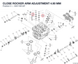 CLOSE ROCKER ARM ADJUSTMENT 4.90 MM 84011901AP diagram position