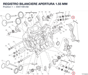 REGISTRO BILANCIERE APERTURA 1.55 MM 84011961AB diagram position