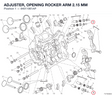 ADJUSTER, OPENING ROCKER ARM 2.15 MM 84011961AP diagram position