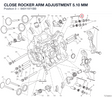CLOSE ROCKER ARM ADJUSTMENT 5.10 MM 84011971BB diagram position