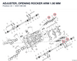 ADJUSTER, OPENING ROCKER ARM 1.90 MM 84011981AB diagram position