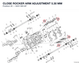 CLOSE ROCKER ARM ADJUSTMENT 5.30 MM 84011991AP diagram position