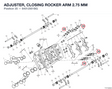 ADJUSTER, CLOSING ROCKER ARM 2.75 MM 84012001BG diagram position