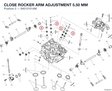 CLOSE ROCKER ARM ADJUSTMENT 5.50 MM 84012101AM diagram position