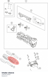 Diagram preview: Intake sleeve (C90036144000)