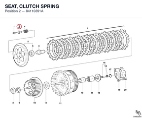 SEAT, CLUTCH SPRING 84110391A diagram position