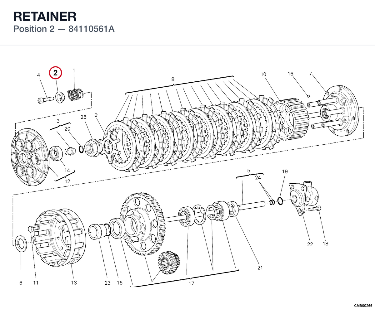 RETAINER 84110561A diagram position