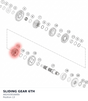 Diagram preview: SLIDING GEAR 6TH (A62433016000)