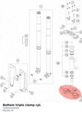 Diagram preview: Bottom triple clamp cpl. (7210103202030)