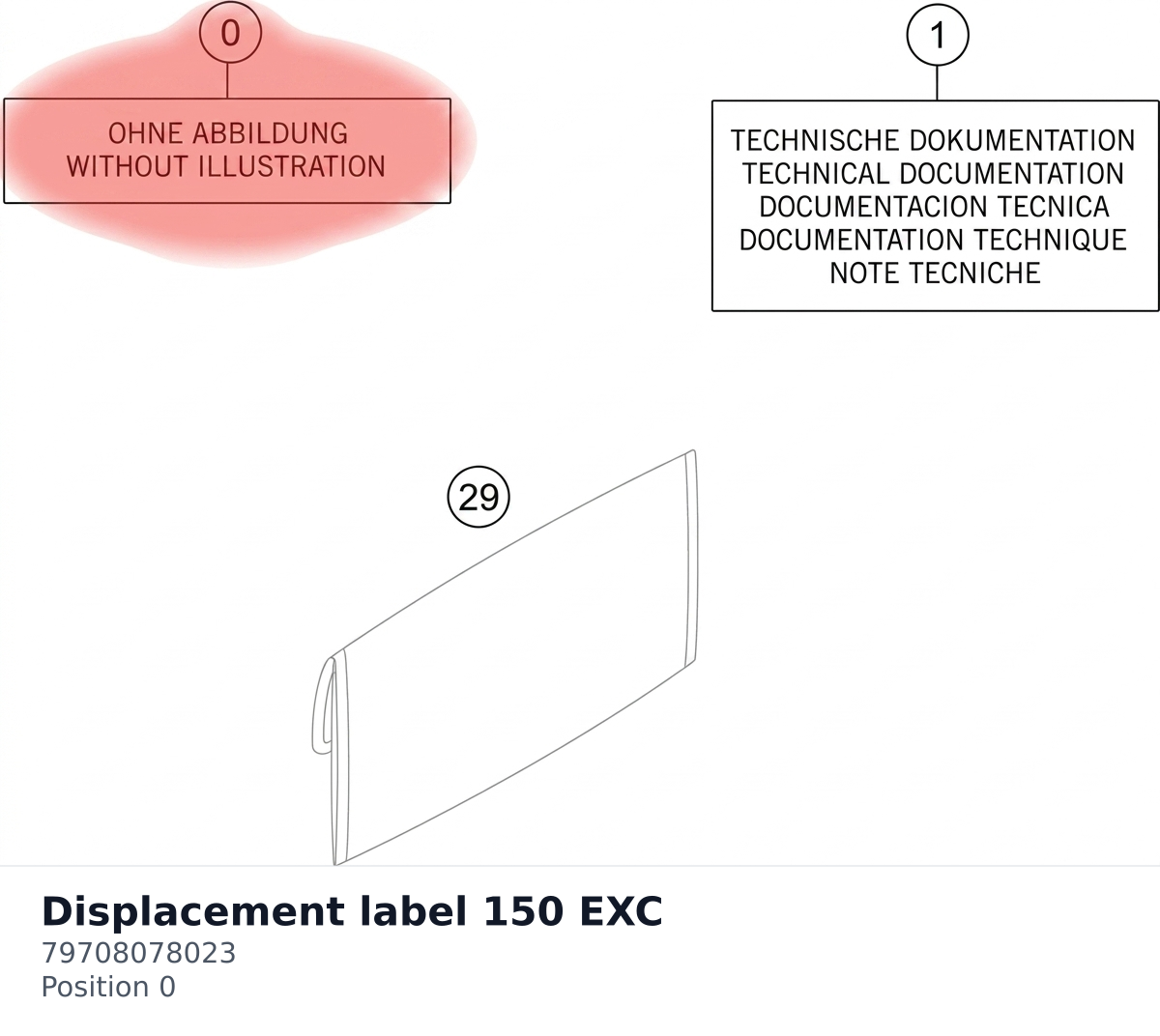 Diagram preview: Displacement label 150 EXC (79708078023)