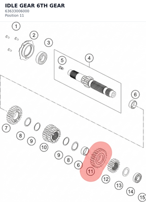 Diagram preview: IDLE GEAR 6TH GEAR (63633006000)