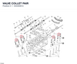 VALVE COLLET PAIR 84540061A diagram position