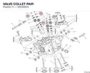 VALVE COLLET PAIR 84540091A diagram position