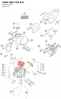 Diagram preview: TANK PAD TOP R/S (90507011020)