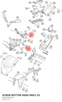 Diagram preview: SCREW BUTTON HEAD M8X1.25 (J900000801901)