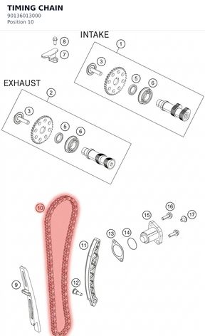 Diagram preview: TIMING CHAIN (90136013000)