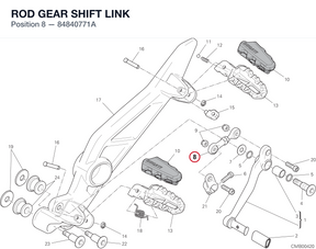 ROD GEAR SHIFT LINK 84840771A diagram position