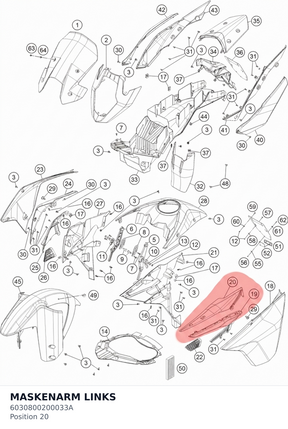 Diagram preview: MASKENARM LINKS (6030800200033A)
