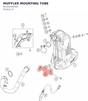Diagram preview: MUFFLER MOUNTING TUBE (90105084000)