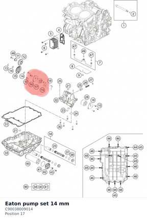 Diagram preview: Eaton pump set 14 mm (C90038009014)
