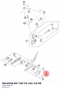 Diagram preview: HEXAGON NUT DIN EN 1661 A2 M8 (06923080000)